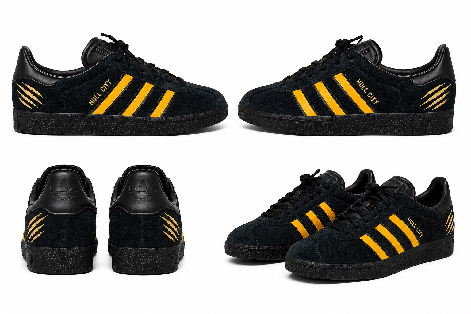 Hull City Custom "Tigers" Suede Trainers